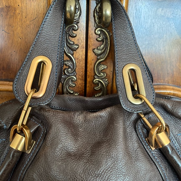 Rare!!Chloe lavender stitched M Paratay Calfskin - Picture 3 of 12